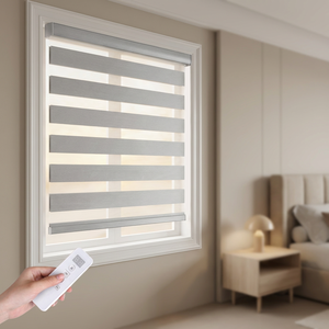 Nouveauté YUXUAN Stores Électriques <span class=keywords><strong>Duo</strong></span> Étanche Motorisés Zebra Design Moderne Installation Plafond - Product Image 2