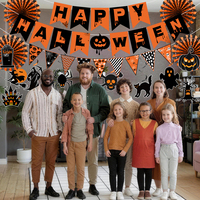 Set de Decoración de Halloween para Interiores con Diseños de Murciélagos para Decoración del Hogar