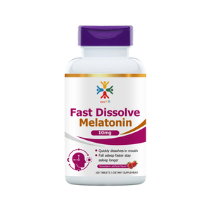 Private Label Fast Dissolve Melatoinin Tablets with Drug Free Sleep Aid Melatonin Promotes Sleep Quality Fall Asleep Faster - Product Image 1