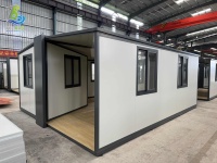 Maison conteneur modulaire pliable et extensible de 20 pieds, transport facile et installation rapide, maison préfabriquée