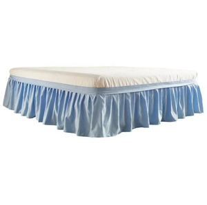Jupe de lit classique unie en polyester lavable, avec volant anti-poussière, pour la décoration de chambre à coucher, design plissé élégant - Product Image 6