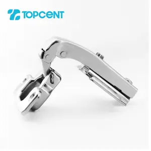 Topcent 90厨柜软关闭固定式铰链不锈钢可调暗装全覆盖橱柜门铰链