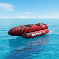 Fabricant d'origine : Bateau banane gonflable en PVC écologique trois places, résistant aux fuites, pour le ski nautique, modèle durable