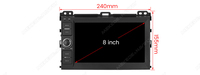 MEKEDE Autoradio multimédia à écran tactile Android Auto Car-play Navigation audio pour Toyota Land Cruiser Prado 120 8 pouces 2004-2009