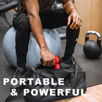 Masajeador pro Global patentado, portátil, terapia de calor pequeña, vibración, bolsillo muscular, mini pistola de masaje con funda y pantalla