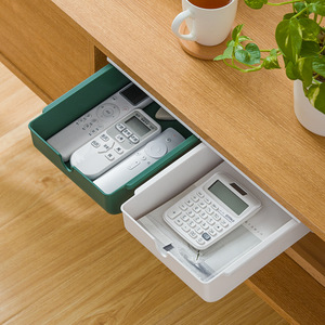 Office Organizer <b>Drawer</b> Under Desk Rectangle Elegant White Wall Mounted Type <b>Storage</b> <b>Box</b> for Office Desktop Supplies - Product Image 2