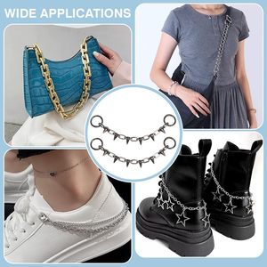 <b>Shoe</b> Chains Heart Shape <b>Shoe</b> Chain <b>Decoration</b> With Iron Ring <b>Shoe</b> Charms <b>Decoration</b> Alloy Heart Boot Strap Chains For DIY Crafts - Product Image 6
