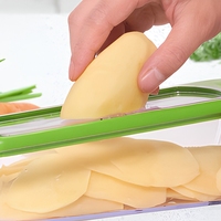 Ensemble de râpes et trancheuses manuelles pour légumes Green Spaceship, coupe-fruits et légumes avec 4 lames en acier inoxydable