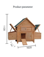 Poulailler de poulet résistant à la pluie et au vent, en bois massif fabriqué à l'extérieur, vente directe d'usine