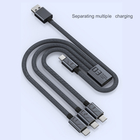 3Fts 240W 1M Cobre puro Nylon Aluminio PD C Cable de carga rápida Pantalla LED Smart iPhone TPE Cable USB para computadora