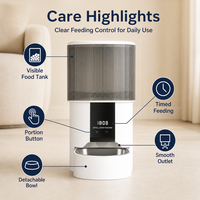 Distributeur automatique de nourriture pour animaux de compagnie avec contrôle de synchronisation par téléphone mobile et Wi-Fi, en matériau ABS intelligent, contrôle vidéo et vocal pour aliments pour chats, produits pour animaux de compagnie