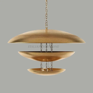 Lustre LED moderne en laiton de style Mid-Century, suspension multi-lumières, hauteur réglable, télécommande, luminaire de plafond pour salle à manger - Product Image 1