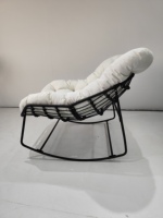 Chaise à bascule pour patio Chaise à bascule en forme d'œuf Chaise à œuf Papasan d'extérieur