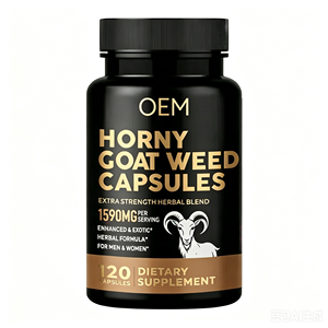 Cápsulas de Hierba de Cabra en Celo para Hombres Adultos, 100% Naturales, Apoyo Herbal para la Salud, Potenciador de Energía y Resistencia, 120 Cápsulas/Botella - Product Image 1