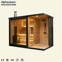 Poêle à bois sec pour 2 personnes proche et moderne Sauna portable Sauna à vapeur avec salle de douche