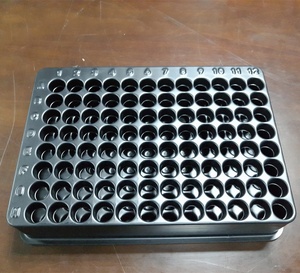 Plateau d'emballage en plastique personnalisé pour l'affichage de tubes à sang, plateau d'emballage en plastique <span class=keywords><strong>PS</strong></span> de haute qualité avec trous découpés - Product Image 2