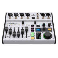 Console de mixage numérique Behringer FLOW 8 à 8 entrées, contrôle par application Bluetooth, faders de canal de 60 mm, 2 processeurs d'effets, interface USB/audio, égaliseur 4 bandes