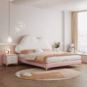 Cama infantil Cloud, tamaño individual, madera maciza, estilo escandinavo, cómoda cama para bebés y niños - Product Image 3