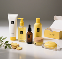 Ensemble de soins du visage OEM au curcuma apaisant et hydratant en 6 pièces, acide hyaluronique |   Extraits naturels pour éclaircir la peau sensible
