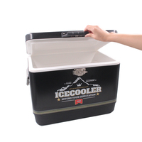 Coffre à glace portable et durable populaire en acier inoxydable en métal 51 litres ensemble de boîte isotherme