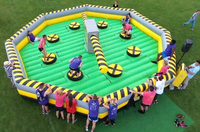 YOJA YJ-189 Jeu gonflable sportif Commercial Carnival Wipout Hot Meltdown Ultimate WipeOut - Matériau PVC, capacité 300 lbs