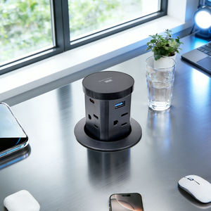 <span class=keywords><strong>Prise</strong></span> <span class=keywords><strong>de</strong></span> courant américaine intégrée au bureau avec ports USB <span class=keywords><strong>de</strong></span> charge sans fil rapide, <span class=keywords><strong>prise</strong></span> <span class=keywords><strong>de</strong></span> courant escamotable hydraulique pour cuisine et bureau - Product Image 2