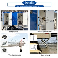 Oferta Especial: Remolque Sanitario Móvil de 2 Cabinas con Eje Único, Inodoro Portátil con Urinario y Lavabo para Eventos al Aire Libre y Construcción