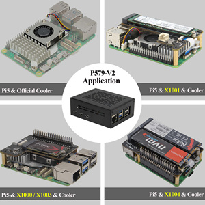 Caja de Metal Personalizada con Enfriador Activo para Raspberry Pi 5 y <span class=keywords><strong>X1000</strong></span> / X1001 / X1003 / X1004 / M901 PCIe HAT, 2, 2, 2, 1, 2, 2, 2 - Product Image 4