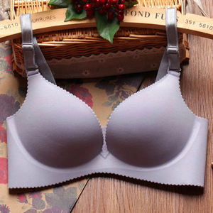 Moda ragazza comoda senza fili <span class=keywords><strong>reggiseno</strong></span> un pezzo intimo in <span class=keywords><strong>microfibra</strong></span> taglio Laser solido reggiseni senza cuciture per donna - Product Image 3