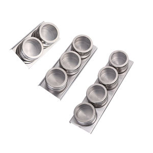 Tarro de especias magnético de aluminio Organizador multiusos con tapa superior transparente anodizada con tamiz o vertedor Organizar contenedores de especias - Product Image 5