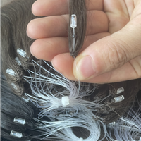 Prix de gros quantité fournisseur russe h6 cheveux double nouvelle plume extensions de cheveux 100 cheveux humains naturels