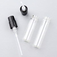Bouteilles de parfum en verre vides 2ml 3ml buse en plastique noir sertissage cou atomiseurs d'échantillon en verre