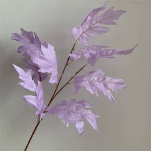 B-966 Plantas Artificiales Realistas al por Mayor, Hojas Grandes de Color Morado Claro, Plantas Artificiales Verdes, Arreglos Florales para Decoración de Bodas - Product Image 6