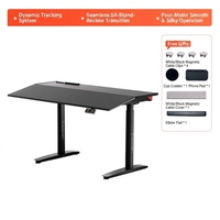 Bureau électrique inclinable et ergonomique pour le travail assis-debout, idéal pour le gaming et l'ordinateur, avec hauteur réglable