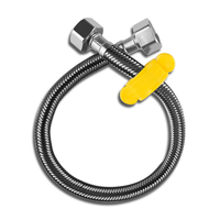 Tuyau flexible tressé en acier inoxydable à 304 fils Tuyau d'eau froide à haute pression Tube EPDM pour chauffe-eau de toilette F1/2 M12 * 1