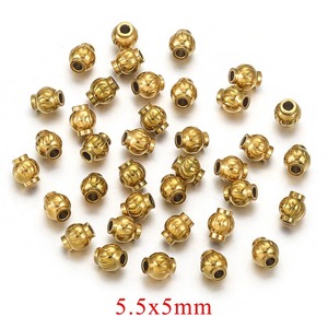 Linterna de acero inoxidable, cuentas de calabaza con agujero pasante, componentes decorativos minimalistas con cuentas a mano, accesorios de joyería de moda DIY - Product Image 6