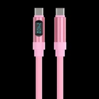 Nuevo Cable Cargador 4 en 1 de 240W con Pantalla, Tipo C a Tipo C, Carga Rápida de 5A, Cobre Puro, TPE, Compatible con Cámaras, Silicona