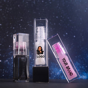 Vente en gros de Big Brush Huile pour les lèvres changeante noire Arôme hydratant Vegan Marque privée Brillant à lèvres rose Brillant à lèvres plus dodu - Product Image 1