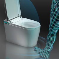 WC intelligent monobloc à poser au sol, avec bidet électrique automatique, abordable, pour salle de bain
