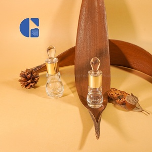 6ml 12ml zucca a forma <span class=keywords><strong>di</strong></span> piccolo <span class=keywords><strong>vetro</strong></span> trasparente profumo bottiglia <span class=keywords><strong>di</strong></span> olio essenziale con gocciolamento Stick dorato tappo a vite - Product Image 3