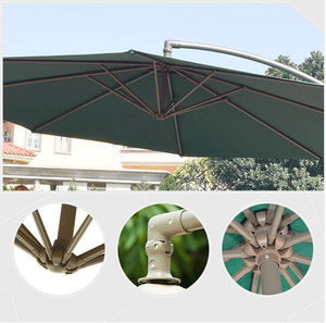 Heavy Duty Side Pole Cantilever Pagoda Fancy Garden Parasol Outdoor Patio Sombrilla con Logo Luxury Pool Commercial 9ft Steel - Product Image 4