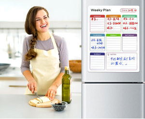 Gráfico Nevera A4 Imán plegable magnético Memo Tablero de escritura para niños Tablero de borrado en seco Hoja de borrador de pizarra blanca - Product Image 2