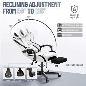 <span class=keywords><strong>Chaise</strong></span> de jeu pour adultes Silla <span class=keywords><strong>Gamer</strong></span> <span class=keywords><strong>Top</strong></span> Racing avec repose-pieds, grand ordinateur pivotant en PVC, livraison complète européenne gratuite, 350lbs - Product Image 2