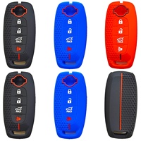 Coque de clé en silicone texturé nid d'abeille à 4 boutons, résistante aux rayures, pour Nissan 2022-2025, protection de clé de voiture, accessoire automobile