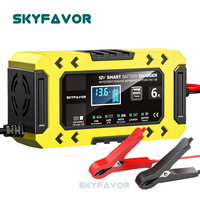 Chargeur de batterie de voiture automatique électrique 12V 6A, chargeur de batterie de camion et de moto 12V, chargeur de batterie au plomb-acide automatique