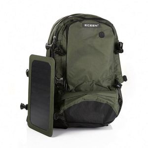 Sac à dos de camping extérieur Slocable personnalisé, étanche, avec chargeur solaire 7W et panneau 10000mAh, certifié BSCI - Product Image 2