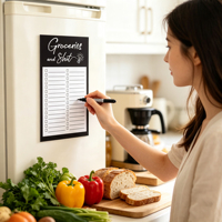 Bloc de Notas Magnético para Refrigerador, Planificador Semanal Desprendible, Bloc de Notas Decorativo con Imán para Cocina y Decoración del Hogar