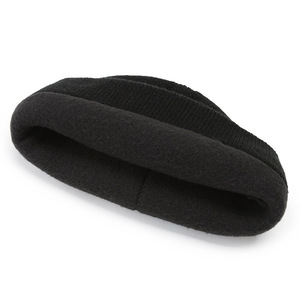 Black Knit Beanie Hat For Men Warm Winter Cuffed Style Spring 2025 Zibo Origin SJM197 - Product Image 5