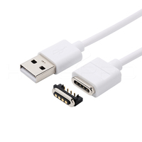 Cable Magnético USB A Pogo de 4 Pines HYTEPRO M511, Carga y Sincronización de Datos, RoHS para Dispositivos Médicos Portátiles y Equipos Industriales de IoT