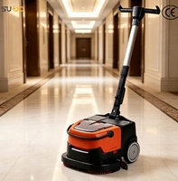 ST-X380 mesin pembersih lantai Mini, mesin pembersih lantai Mini bertenaga baterai 380mm dengan sertifikasi CE